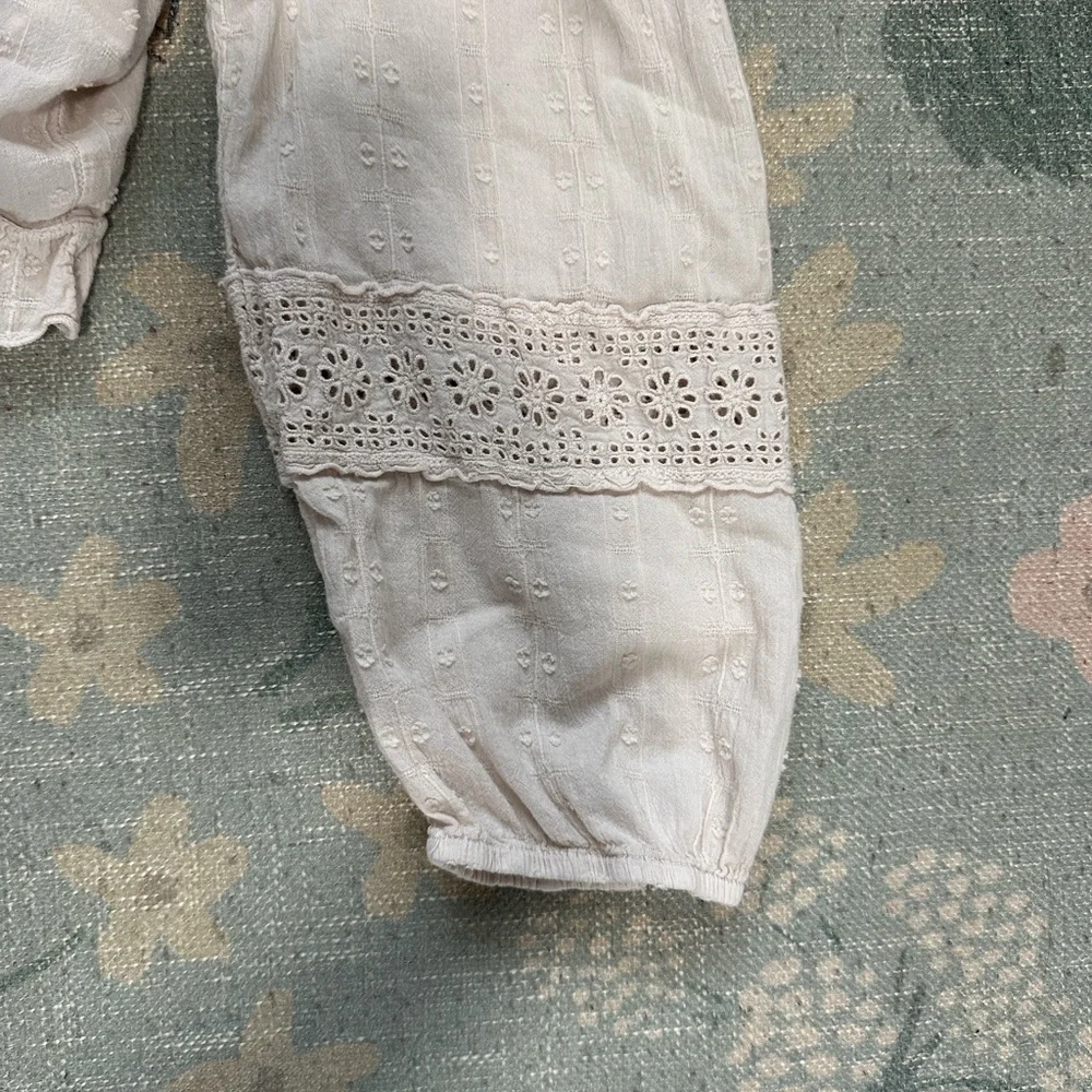 Zara Beige Lace Top kids size 13/14 - Picture 5 of 5